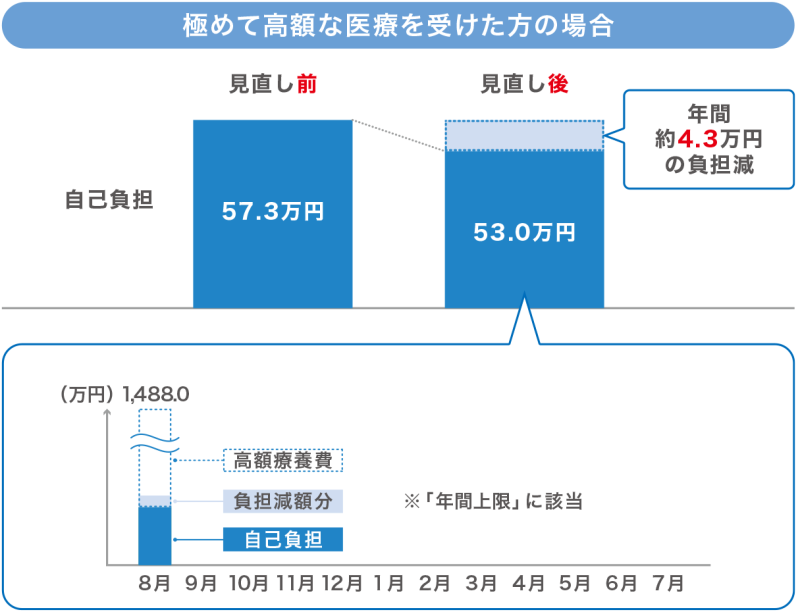 極めて高額な医療費を受けた方の場合